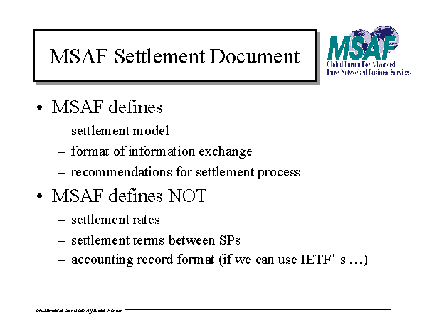 MSAF Settlement Document