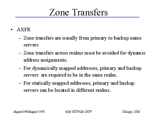 Zone Transfer Request Process Zone Transfers