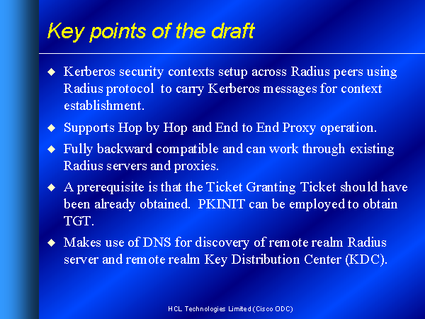 Key points of the draft