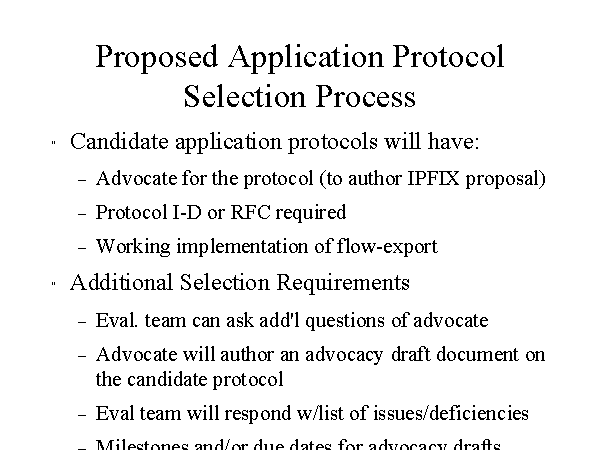 Proposed Application Protocol Selection Process