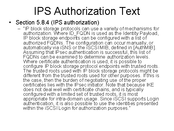 IPS Authorization Text